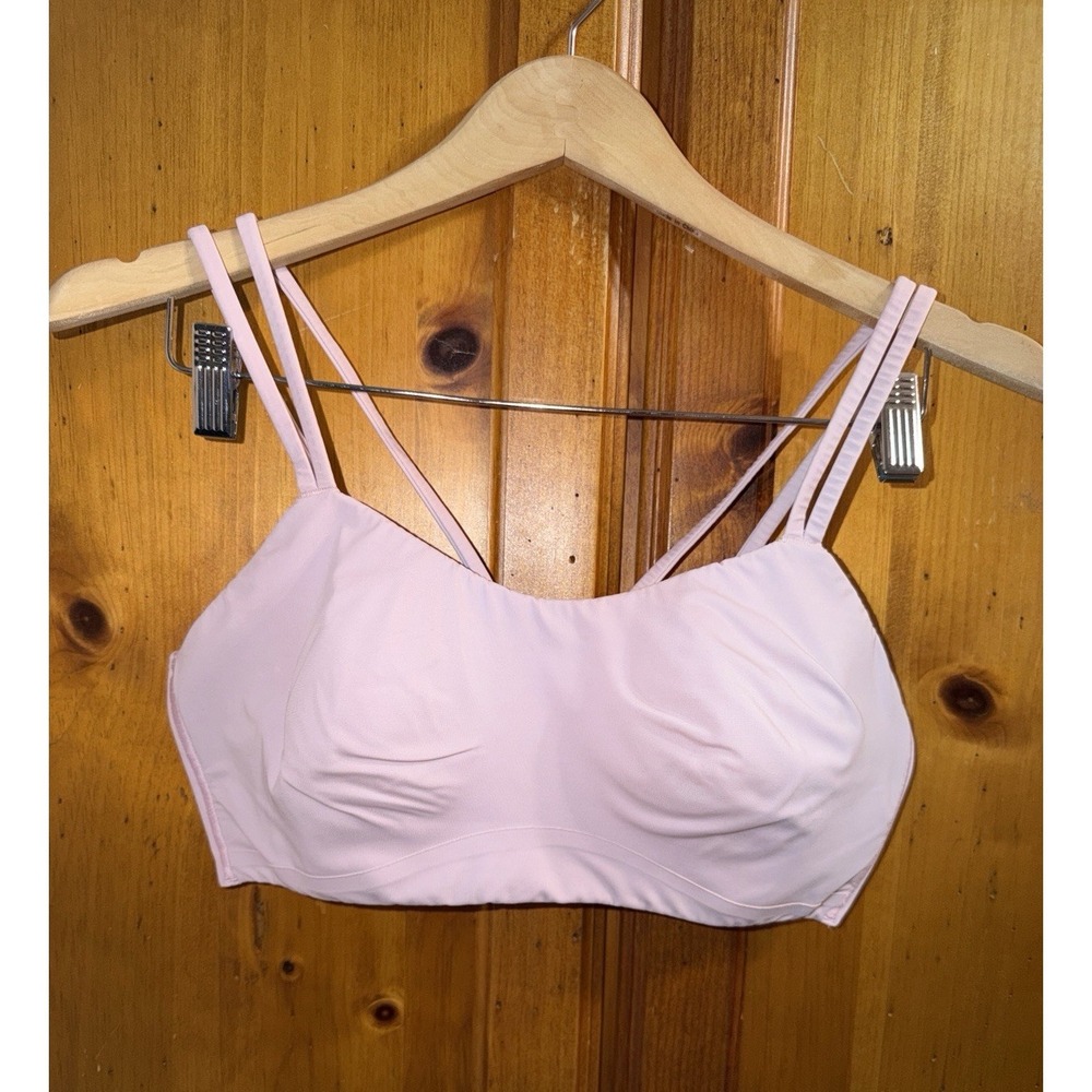 Lululemon Sports Bra Like a Cloud Racerback Strappy Pink Women's 10 Yoga Run
